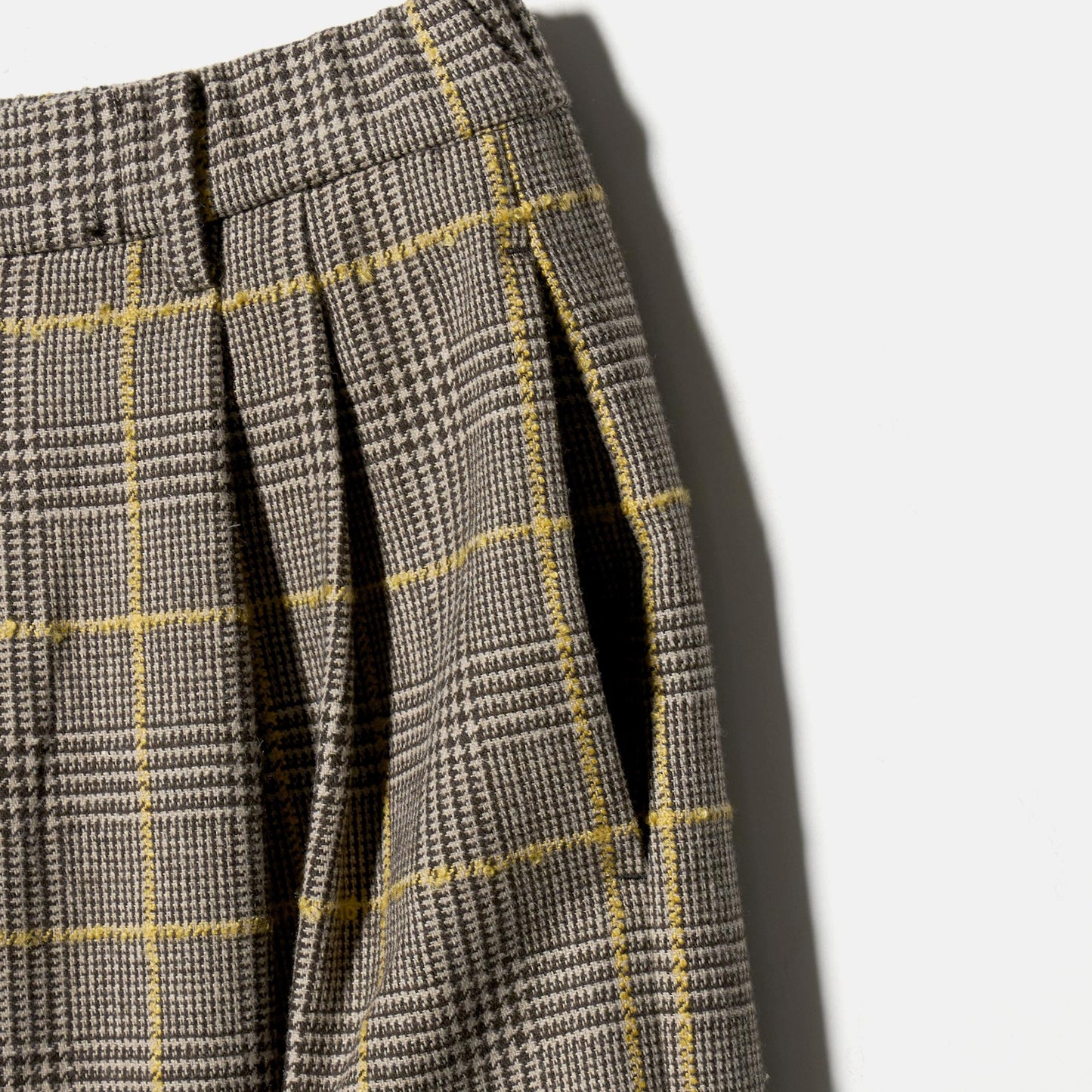 チェック ワイドタックパンツ