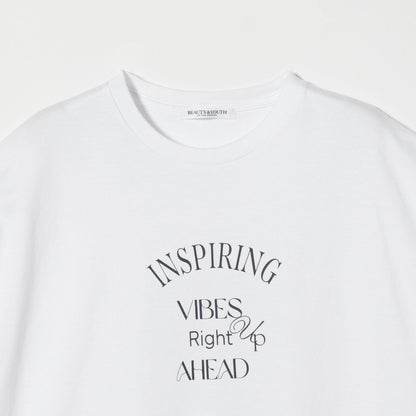 コットン ロゴプリント フレンチスリーブ Tシャツ