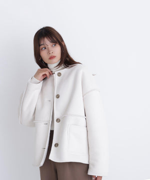 リバーシブルフェイクスウェードコート