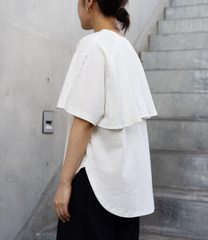 【吸水速乾・接触冷感】バックフリルドッキングカットソー