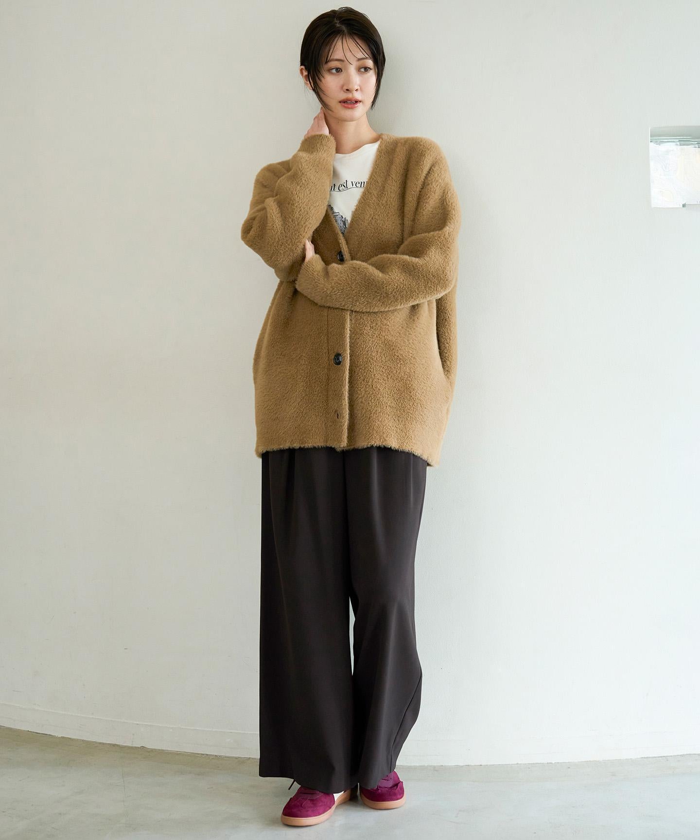 マイビューティ タックワイドパンツ