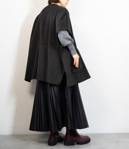 ニットパイル着流しアウター