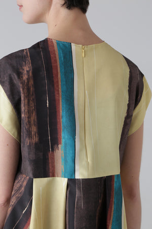 ペインティングストライププリントブラウス