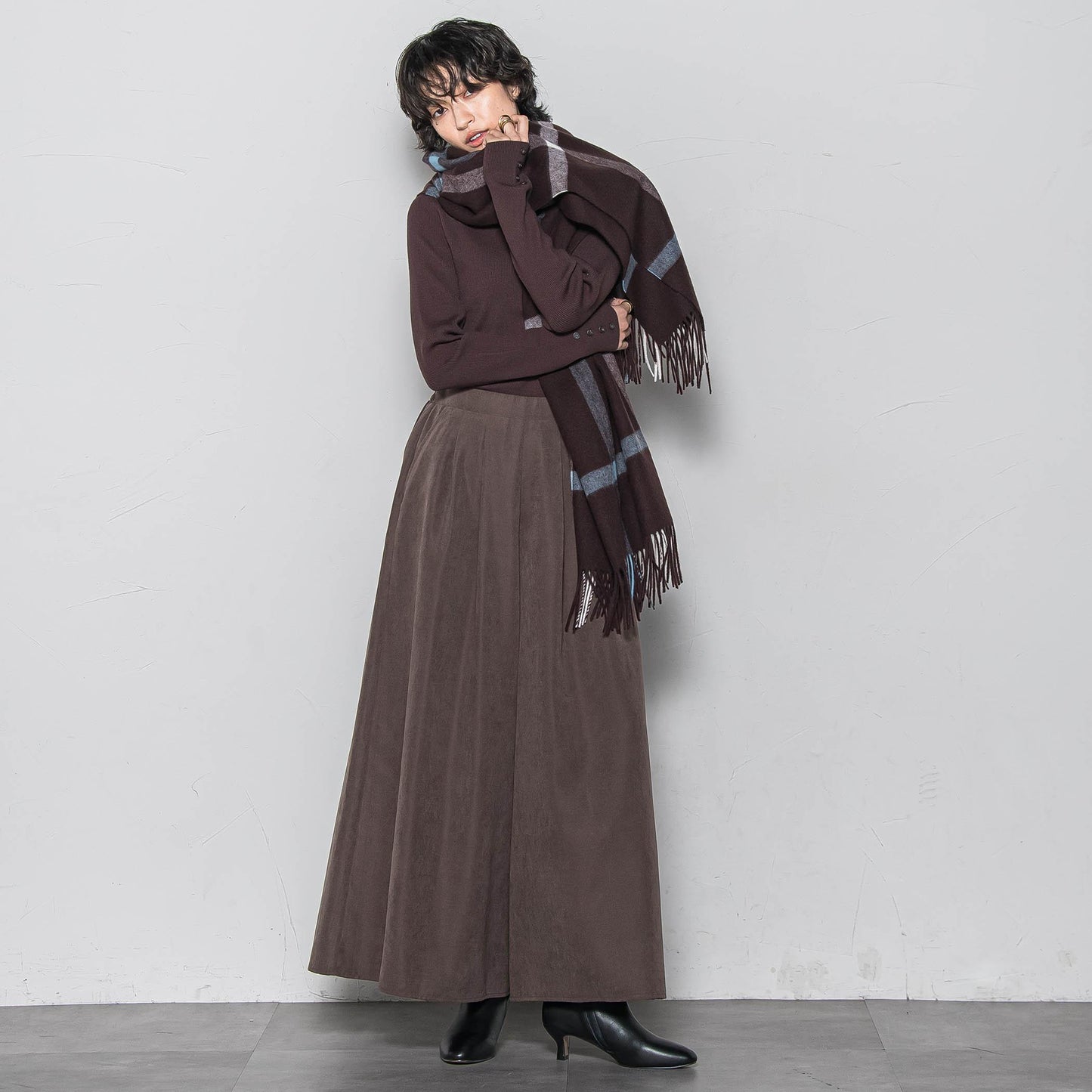 リブタートルニットプルオーバー≪手洗い可能≫