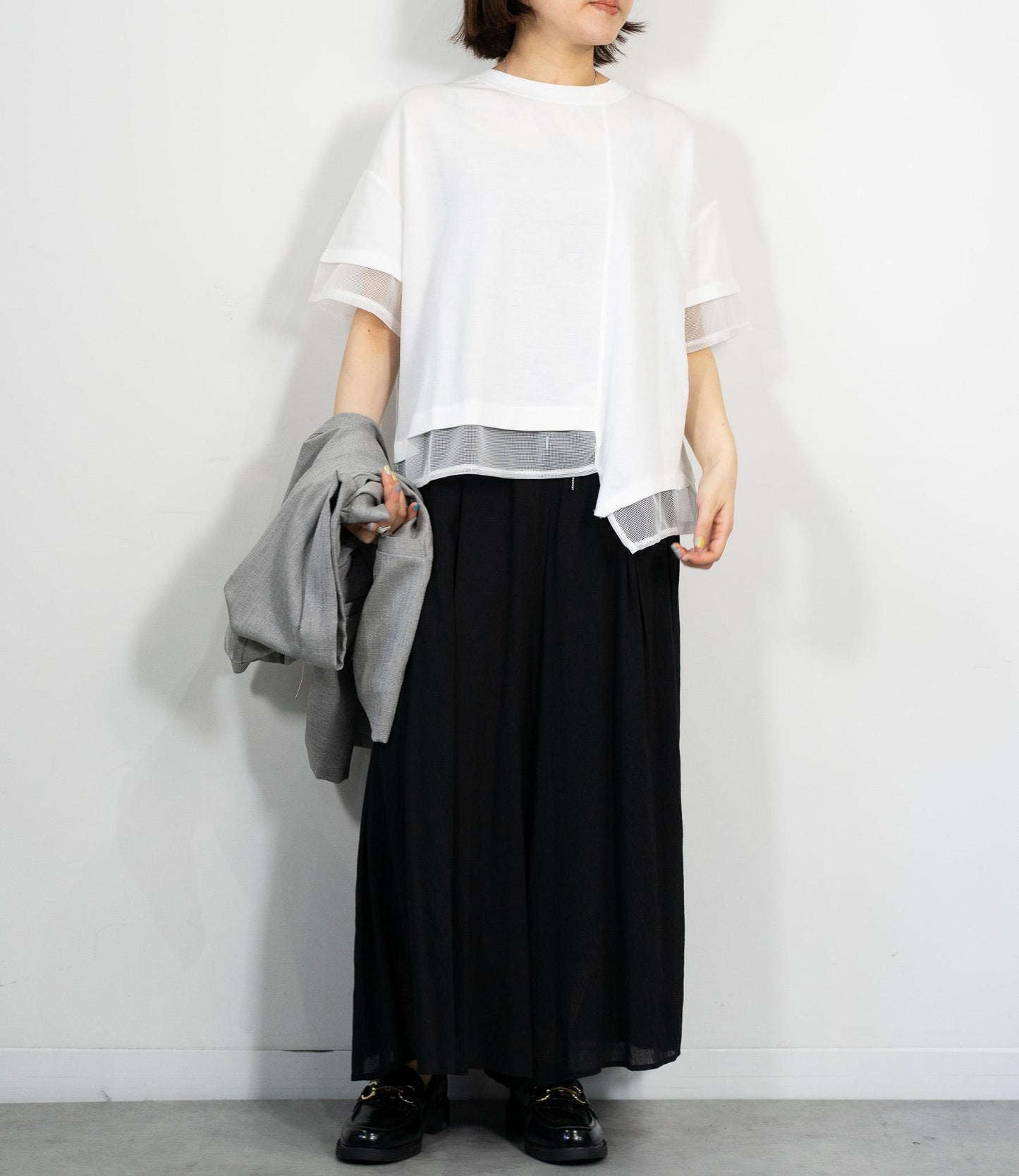 メッシュデザインTシャツ