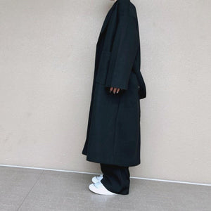 ベルテッドロングコート
