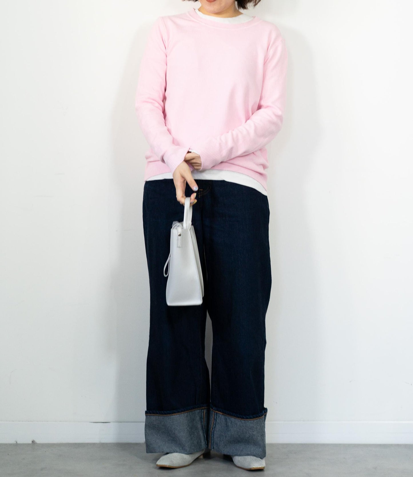 ソフトタッチクルーネックニット