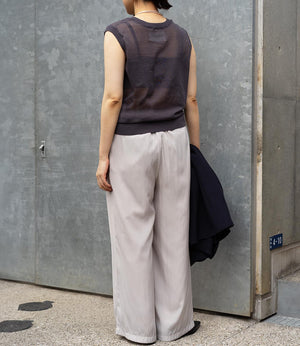 パウダーサテンエアリーイージーパンツ