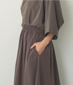 【接触冷感】ギャザーフレアスカート