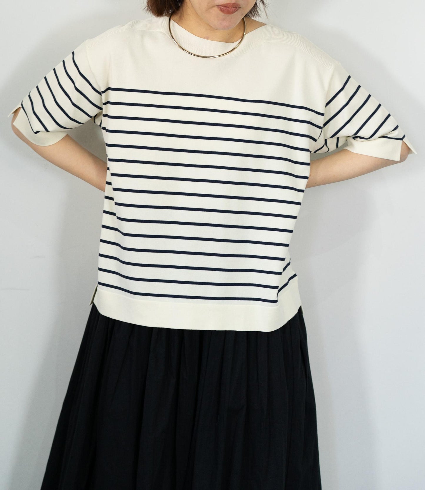 ハーフスリーブニット