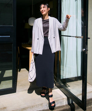 スゴ機能美ニット Iラインスカート