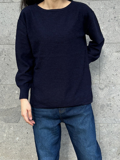 ボートカラーボリュームスリーブニット