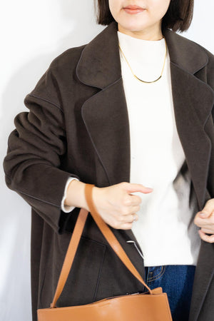 ニットパイルチェスターコート