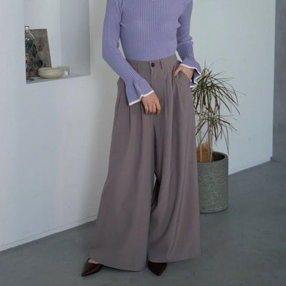 タックワイドパンツ