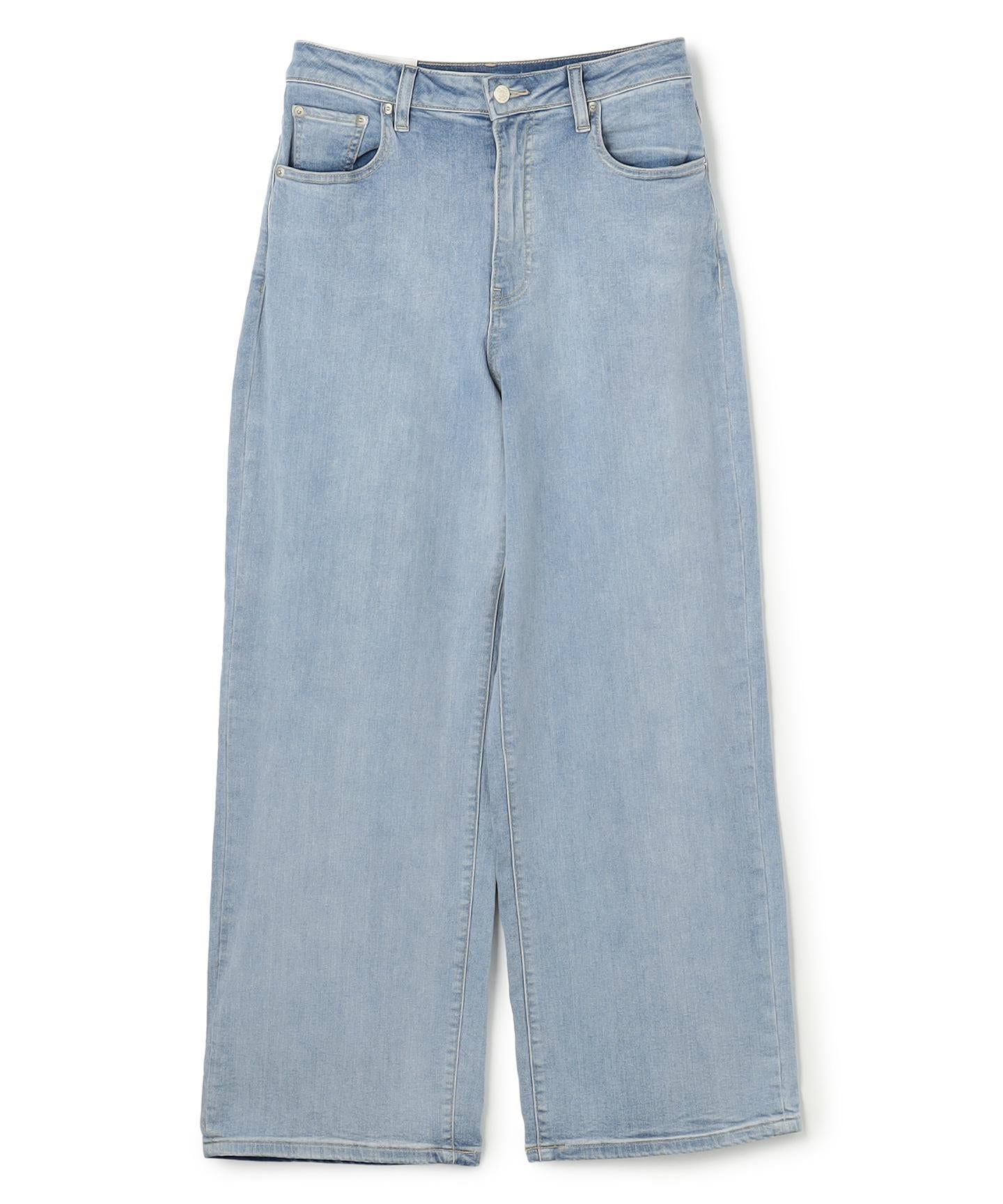 撥水ストレッチ ルーズワイドデニム