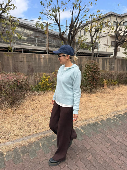 ウールフードニット