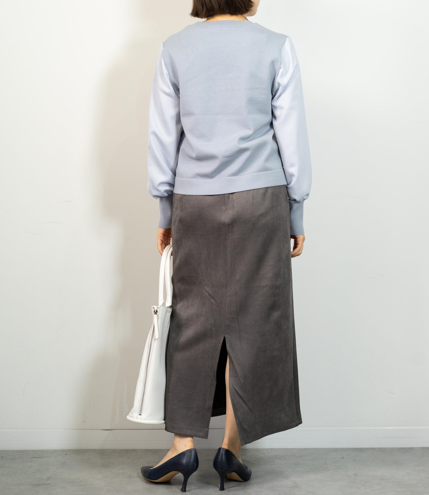 布帛切り替えコンパクトニット