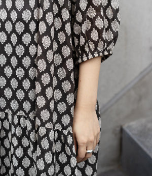 プリントティアードスキッパーワンピース