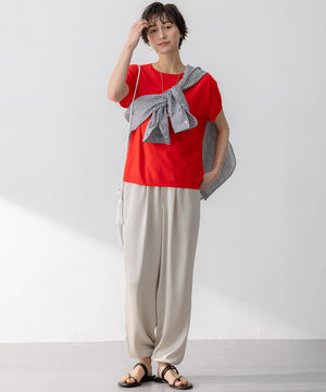 ドレープサテン 2WAY ドロスト パンツ