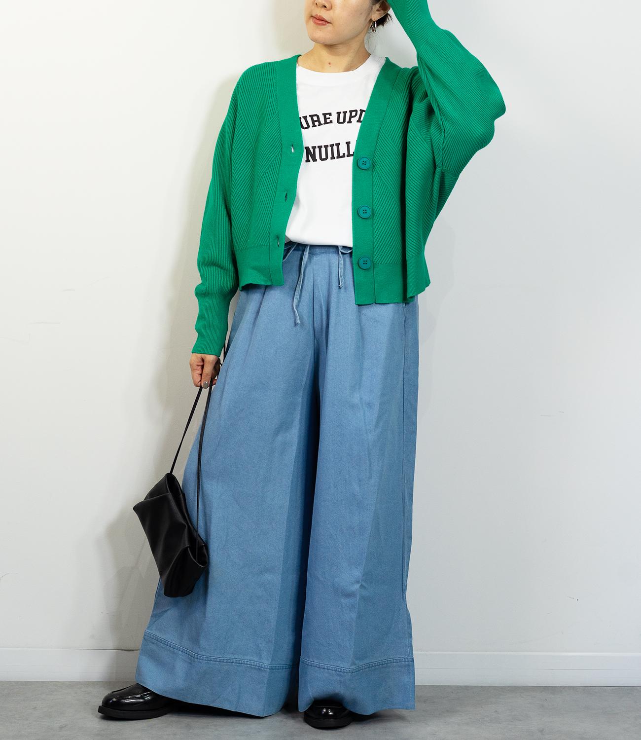 デザイン編みニットカーディガン