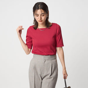 ニットライク スクエアネック カットソー