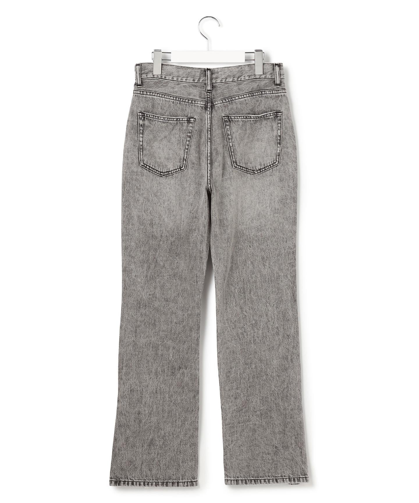 スリット ストレート デニム