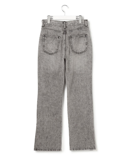 スリット ストレート デニム