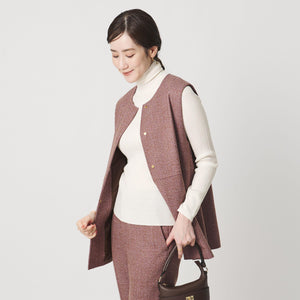 リブ タートルネック ニット