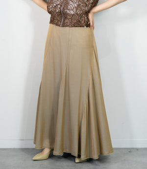 シャンブレーパネルスカート