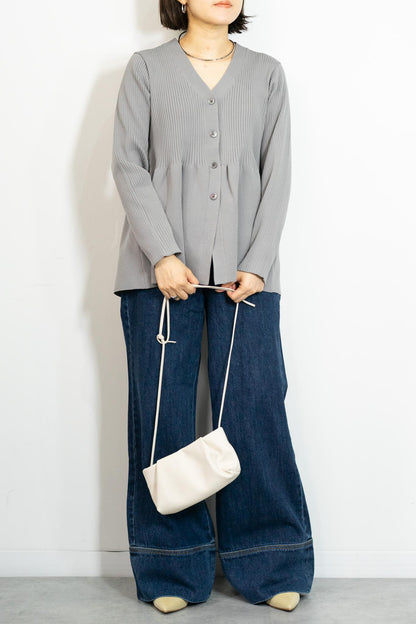 スポンディッシュペプラムカーディガン