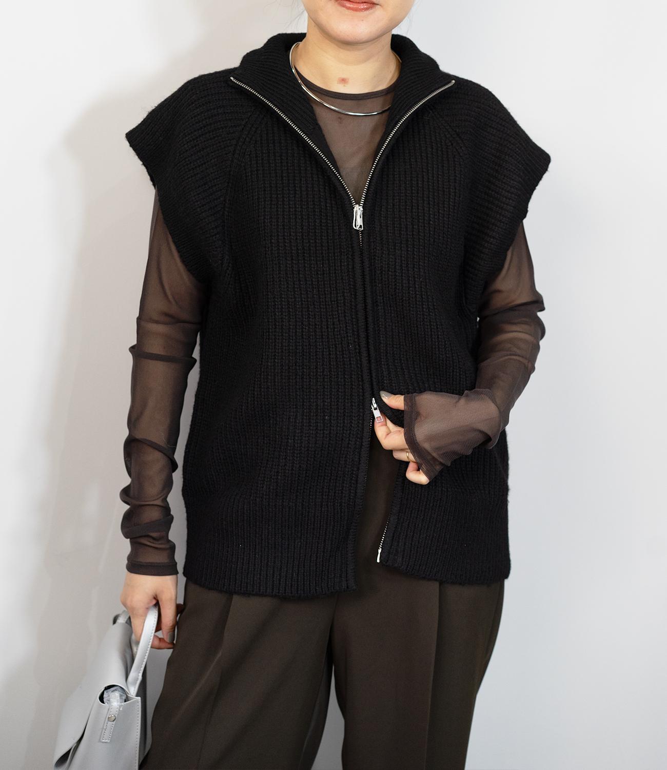 ラグランハイネックニット