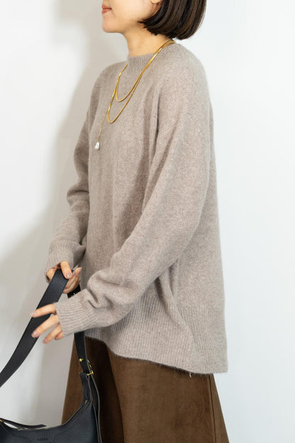 FOX混バックスリットオーバーニット