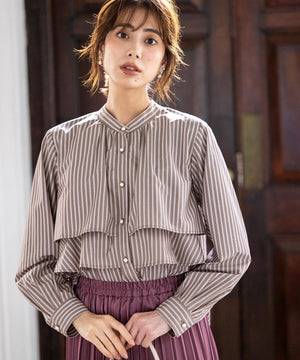 ラッフルレイヤード ブラウス