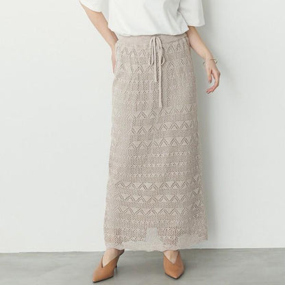 透かし編みAラインスカート