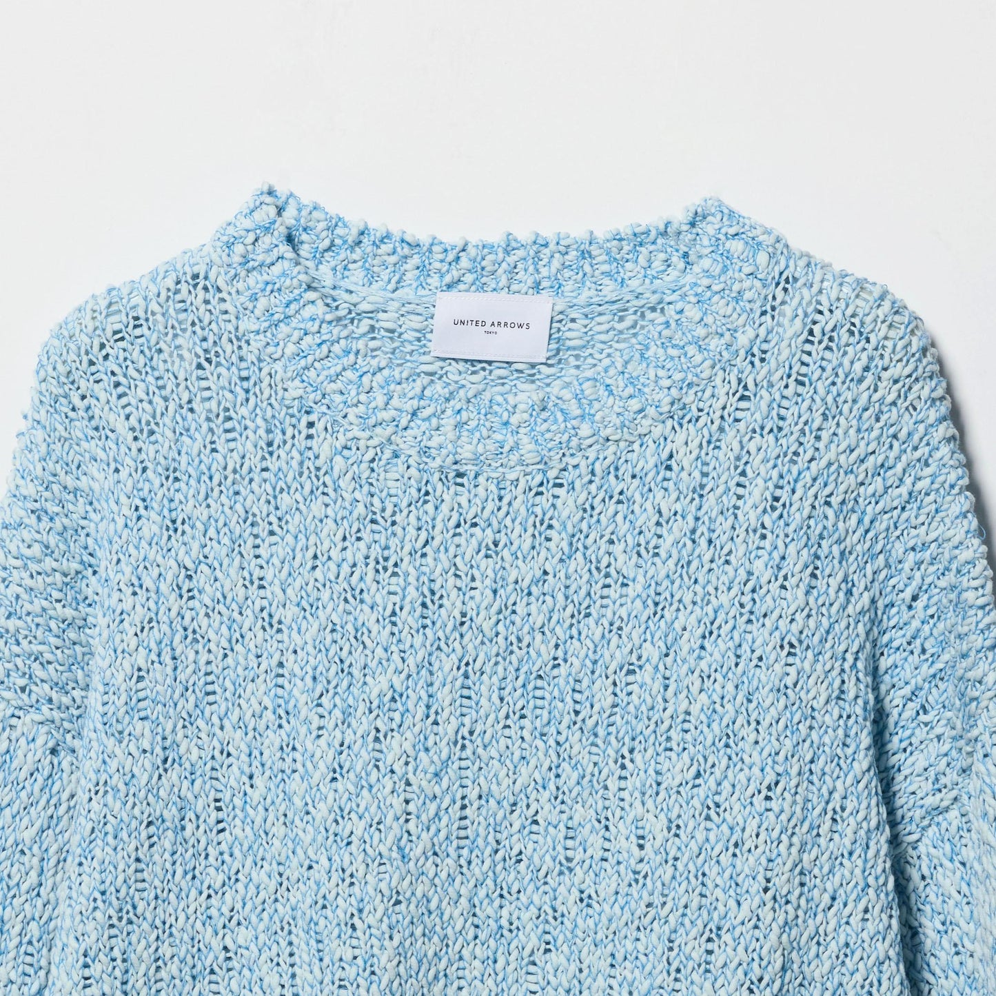 カラーミックス クルーネックニット