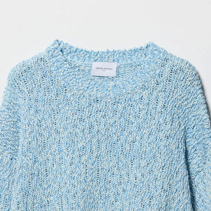 カラーミックス クルーネックニット