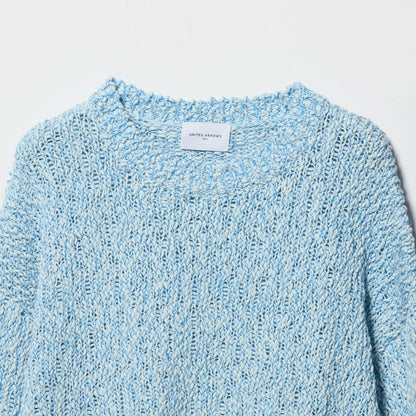 カラーミックス クルーネックニット