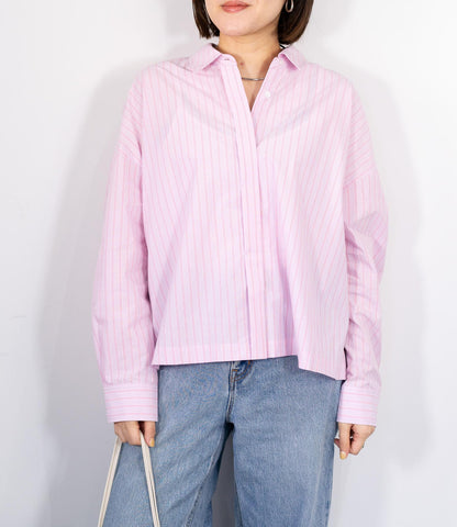 先染めストライプシャツ