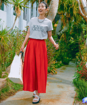 ヴィンテージシアー ギャザーワイドパンツ