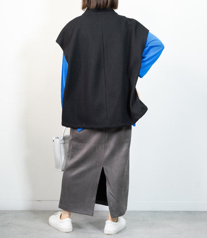 ウールライクハイネックベスト