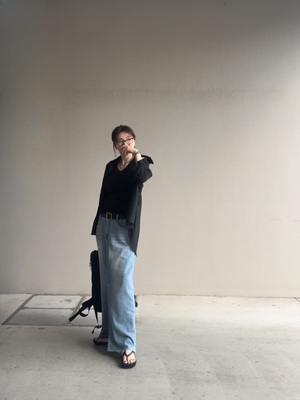 サマーロングデニムスカート