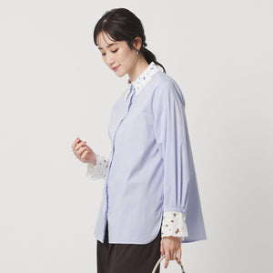 エンブロイダリー カラー シャツ ‐ウォッシャブル‐