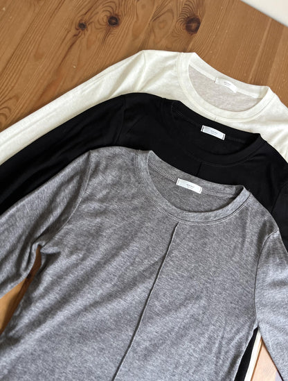 ウール混シアーTシャツ