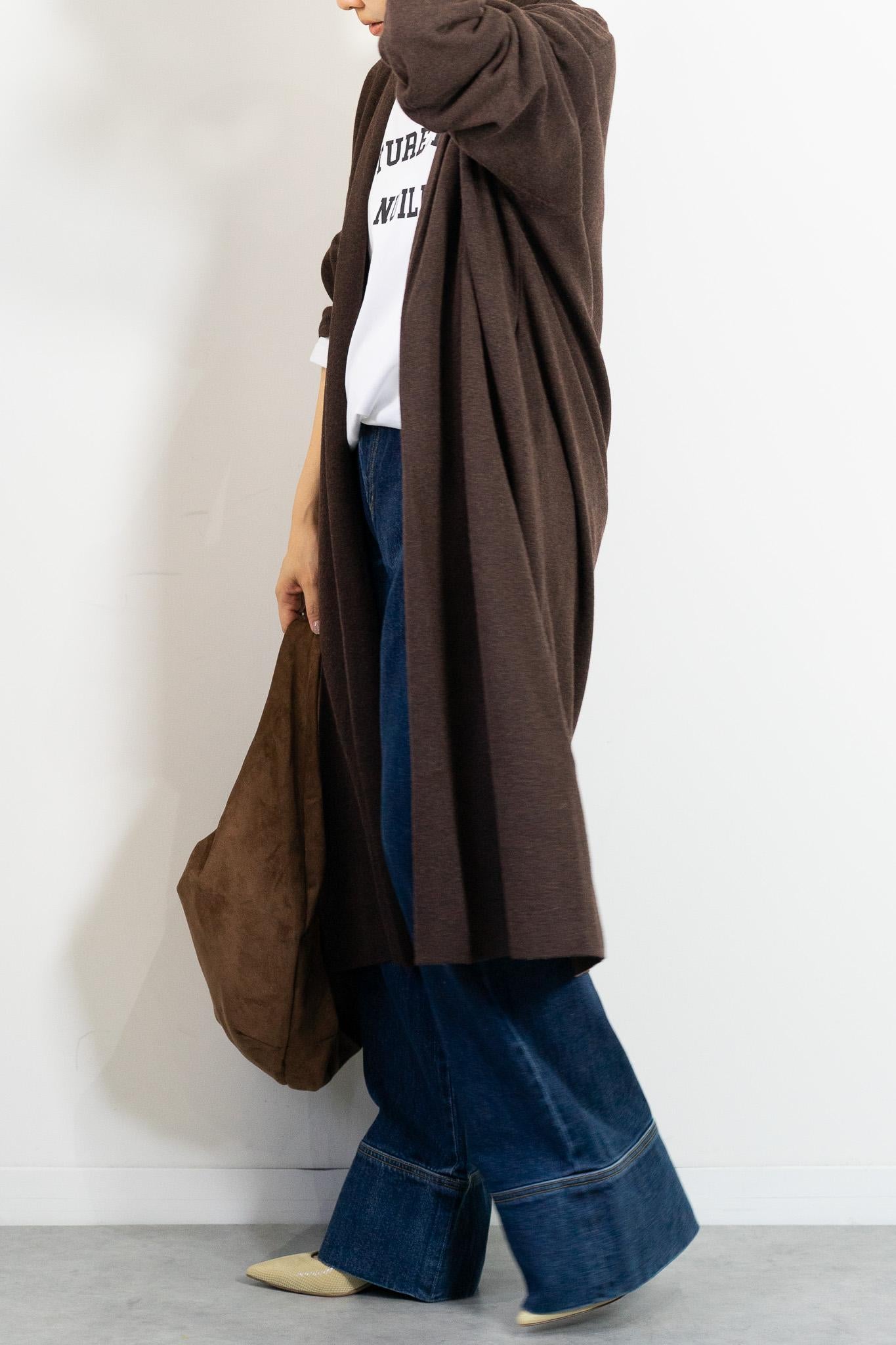 着流しニットコーディガン