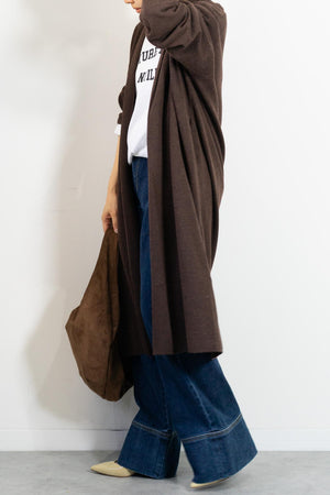 着流しニットコーディガン