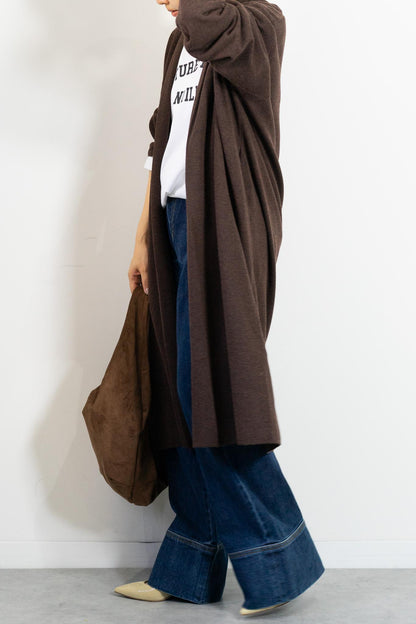 着流しニットコーディガン