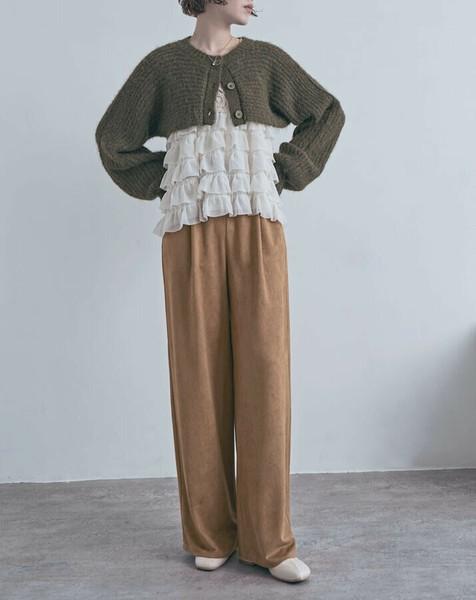 スウェードライクイージーパンツ