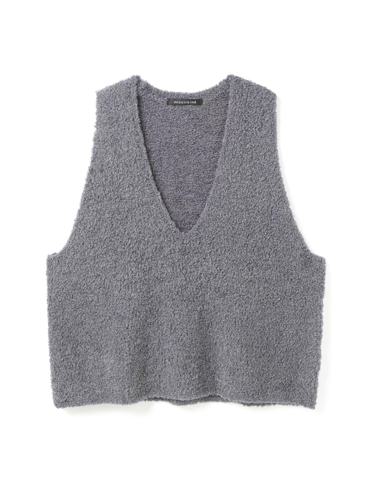 mizuiro ind へアリーVネックベスト