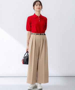 ドライタッチツイル ワイドパンツ