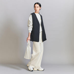【WEB限定 Wardrobe DAILY MINIMAL】ダブルクロス リボンベルトジレ -ウォッシャブル-